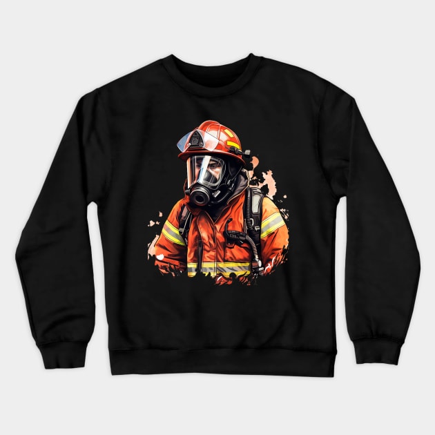 Fire Department Support Gear Crewneck Sweatshirt by Printashopus